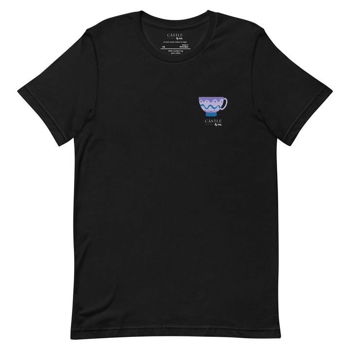 Purple Teacup - Unisex T-Shirt - White Logo, view 1