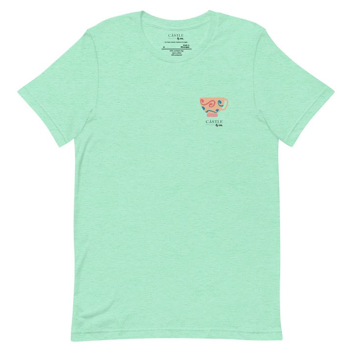 Peach Teacup - Unisex T-Shirt - Black Logo, view 1