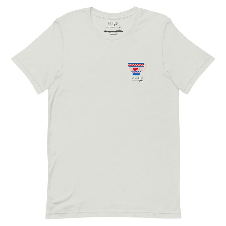Pink Teacup - Unisex T-Shirt - Black Logo, view 1