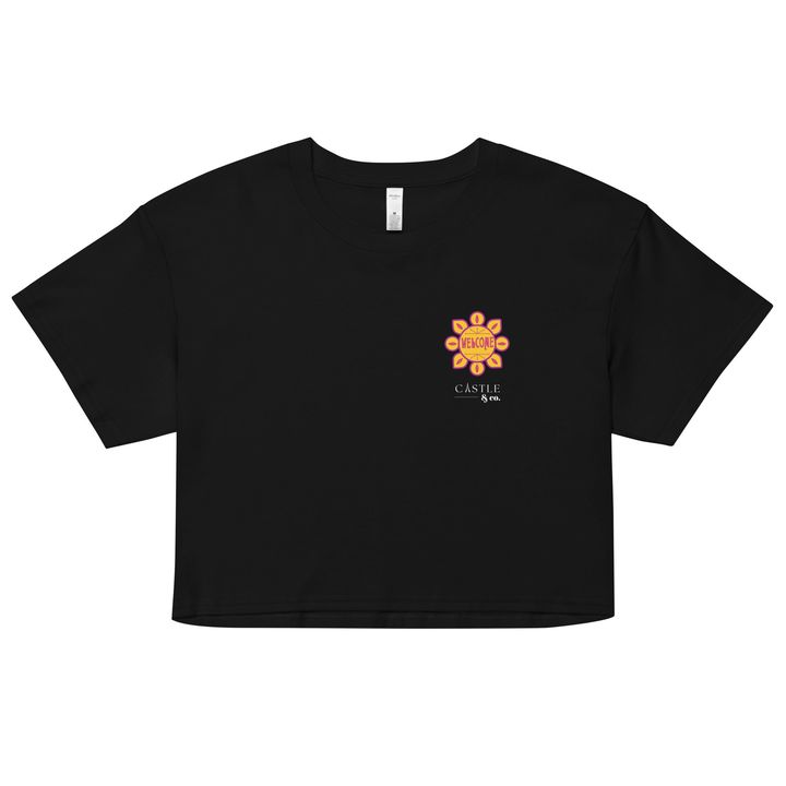 Welcome - Small World - Women’s crop top - White Logo, view 1