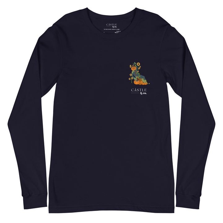 Halloween Pumpkin Man - Unisex Long Sleeve T-Shirt, view 2