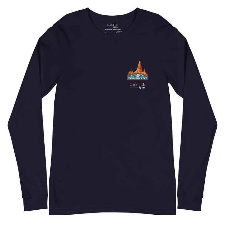 Big Thunder Mountain - Unisex Long Sleeve Tee - White Logo, view 2