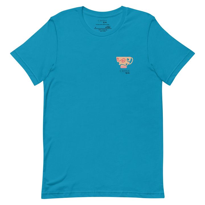 Peach Teacup - Unisex T-Shirt - Black Logo, view 2