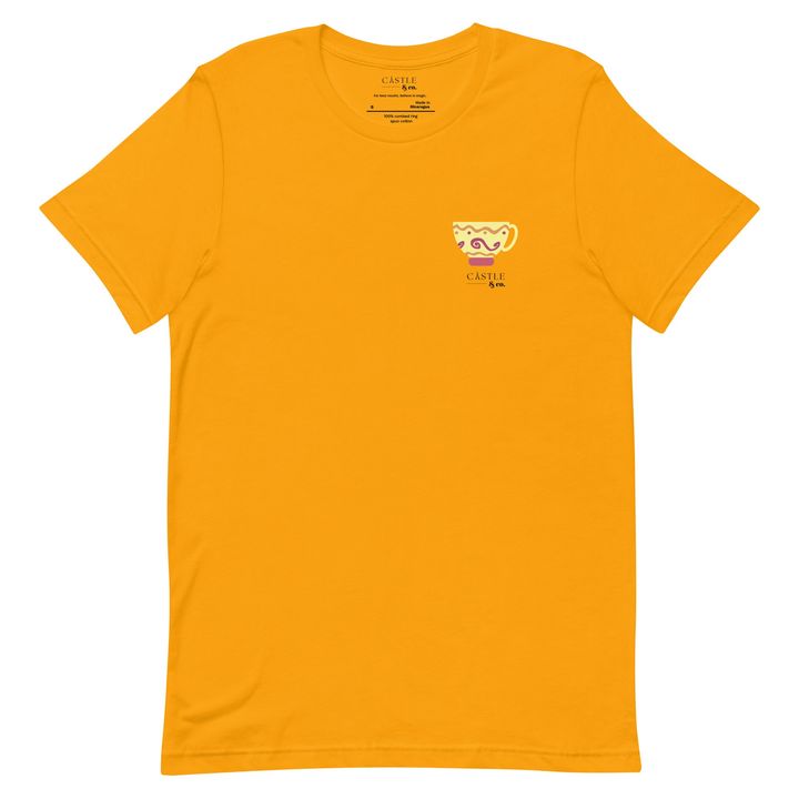 Yellow Teacup - Unisex T-Shirt - Black Logo, view 2