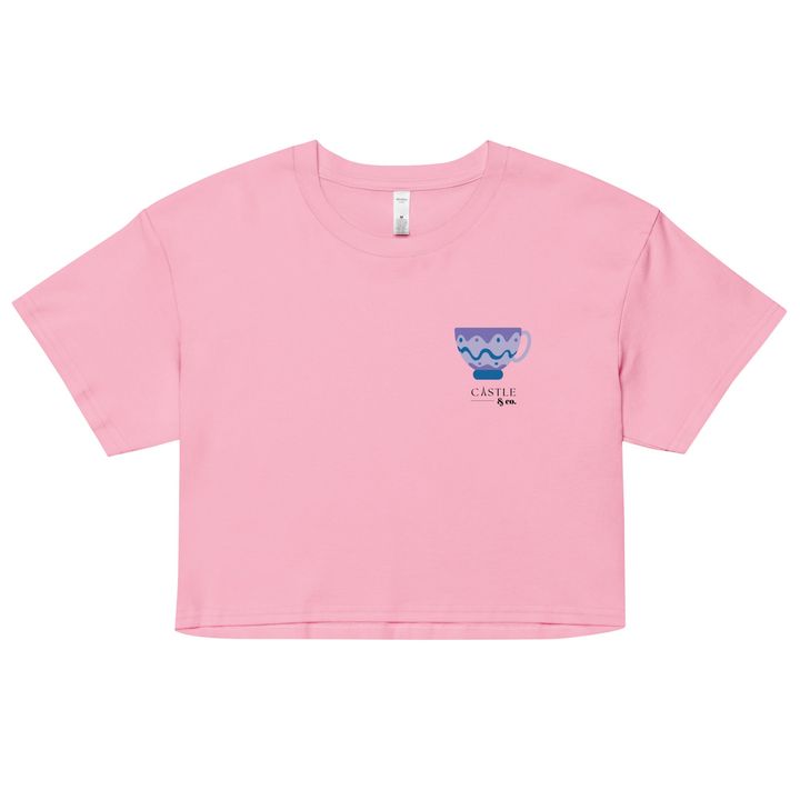 Purple Teacup - Women’s crop top - Black Logo, view 2