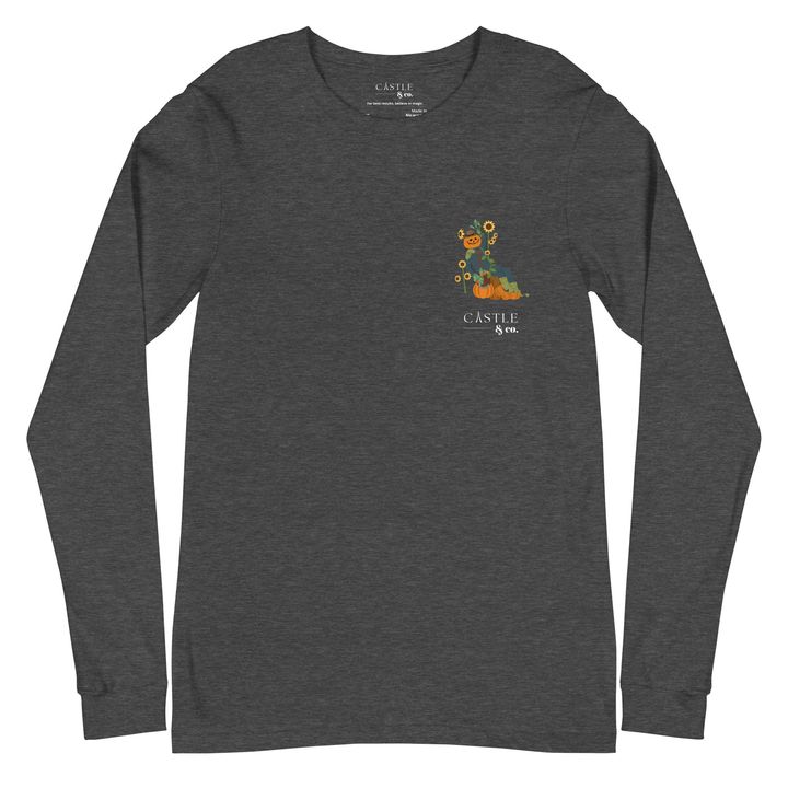 Halloween Pumpkin Man - Unisex Long Sleeve T-Shirt, view 3
