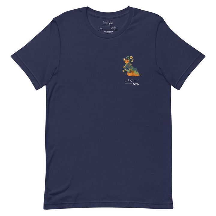 Halloween Pumpkin Man - Unisex T-Shirt - White Logo, view 3