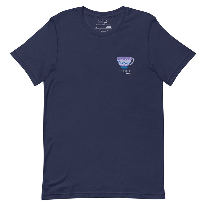 Purple Teacup - Unisex T-Shirt - White Logo, view 3