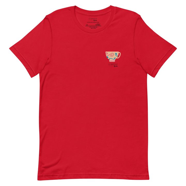 Peach Teacup - Unisex T-Shirt - Black Logo, view 3