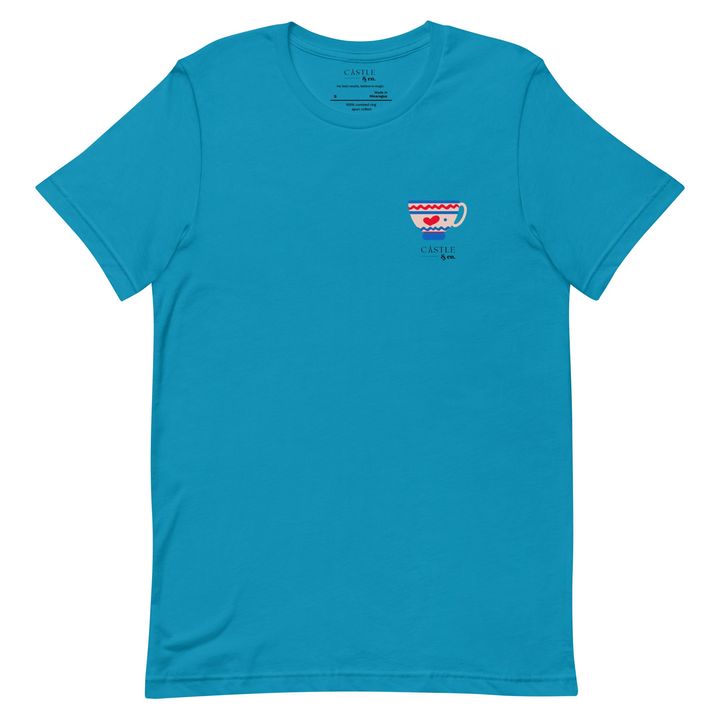 Pink Teacup - Unisex T-Shirt - Black Logo, view 4