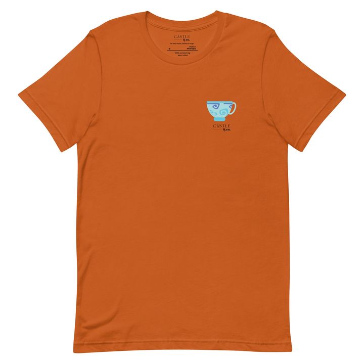 Blue Teacup - Unisex T-Shirt - Black Logo, view 4