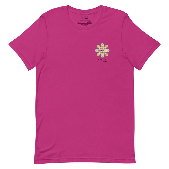 Namaste - Small World - Unisex T-Shirt - Black Logo, view 4
