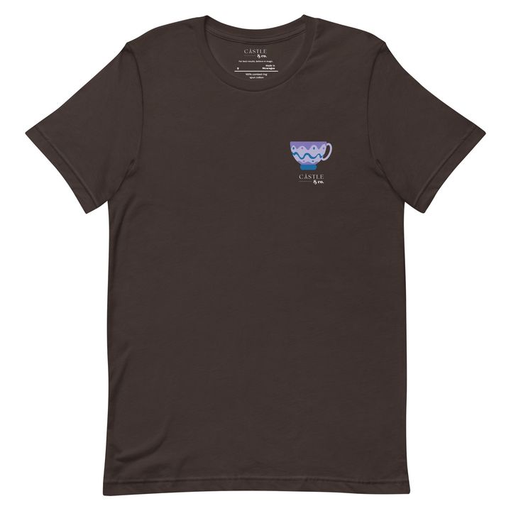 Purple Teacup - Unisex T-Shirt - White Logo, view 4