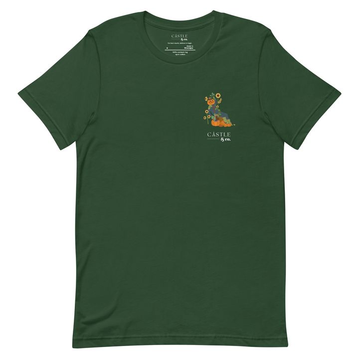 Halloween Pumpkin Man - Unisex T-Shirt - White Logo, view 4