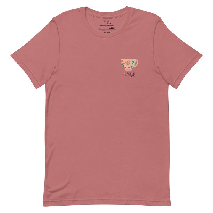 Peach Teacup - Unisex T-Shirt - Black Logo, view 4