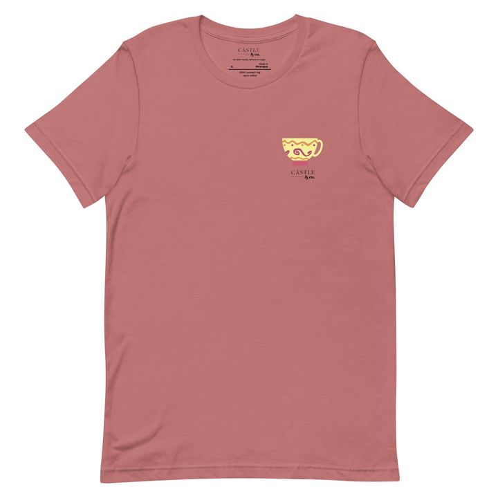 Yellow Teacup - Unisex T-Shirt - Black Logo, view 4