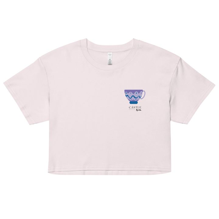 Purple Teacup - Women’s crop top - Black Logo, view 4
