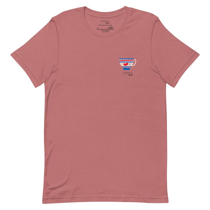 Pink Teacup - Unisex T-Shirt - Black Logo, view 5