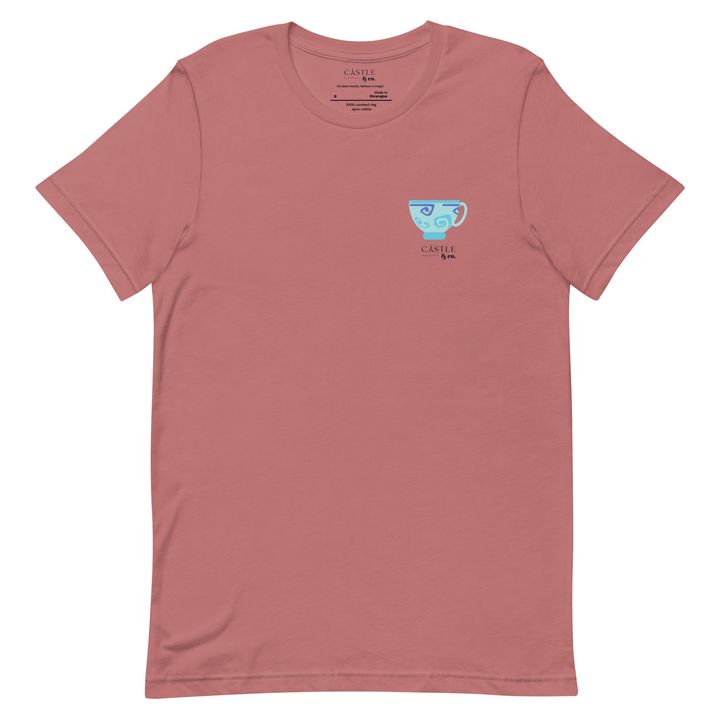 Blue Teacup - Unisex T-Shirt - Black Logo, view 5