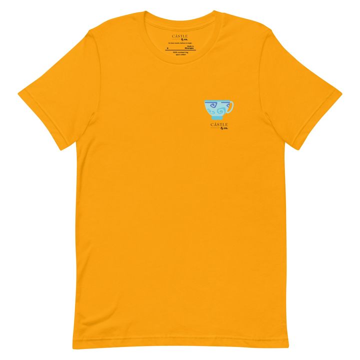 Blue Teacup - Unisex T-Shirt - Black Logo, view 6