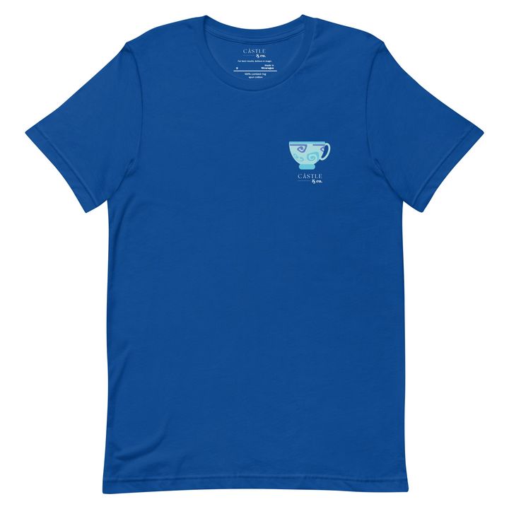 Blue Teacup - Unisex T-Shirt - White Logo, view 6