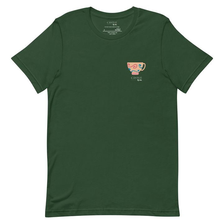 Peach Teacup - Unisex T-Shirt - White Logo, view 7