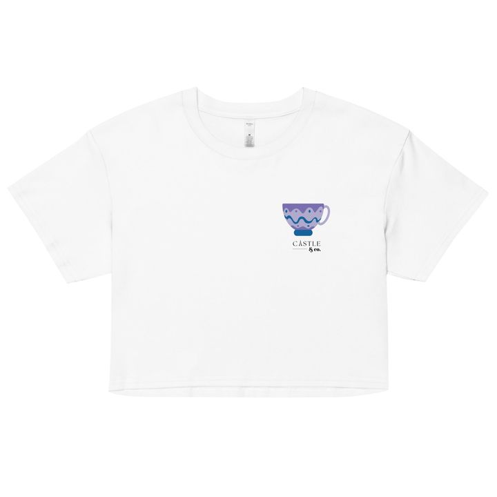 Purple Teacup - Women’s crop top - Black Logo, view 7