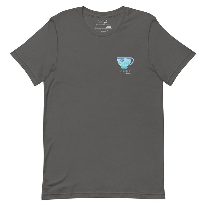Blue Teacup - Unisex T-Shirt - White Logo, view 8