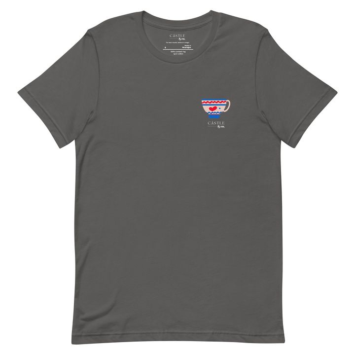 Pink Teacup - Unisex T-Shirt - White Logo, view 9
