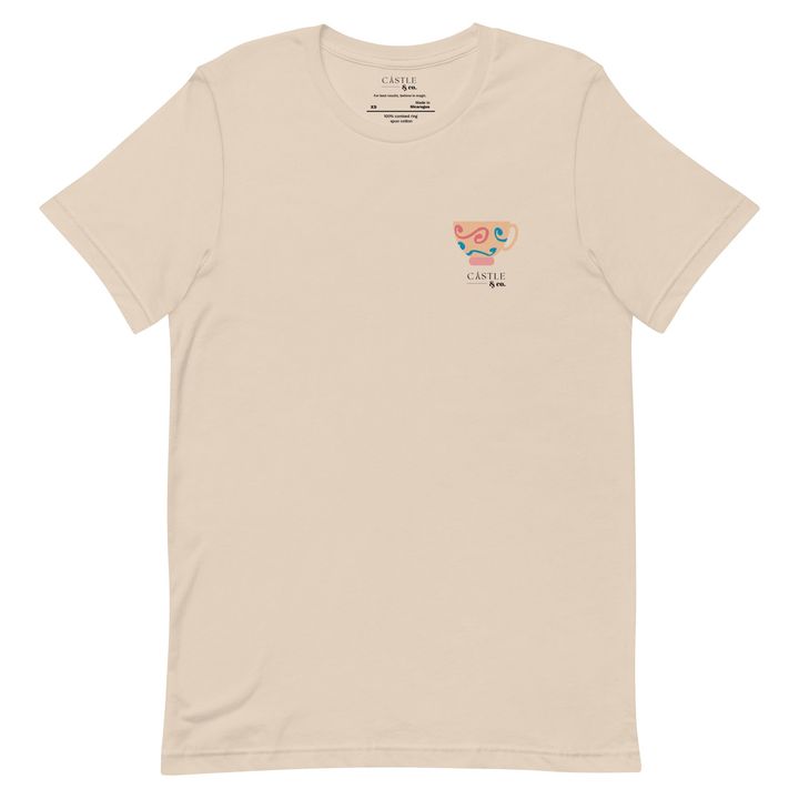 Peach Teacup - Unisex T-Shirt - Black Logo, view 9