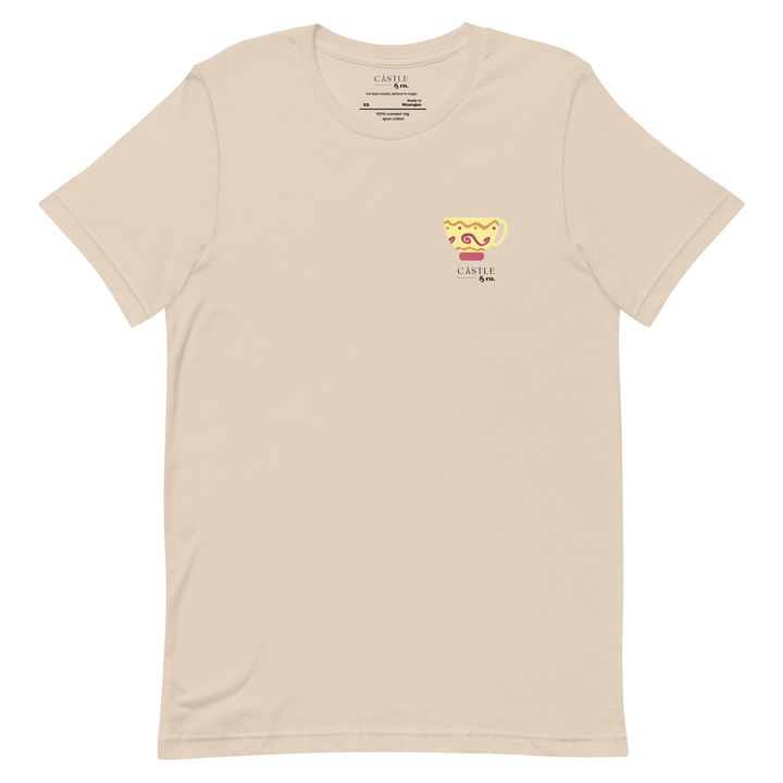Yellow Teacup - Unisex T-Shirt - Black Logo, view 9