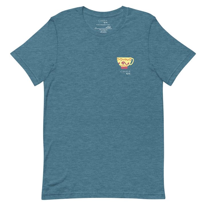 Yellow Teacup - Unisex T-Shirt - White Logo, view 10