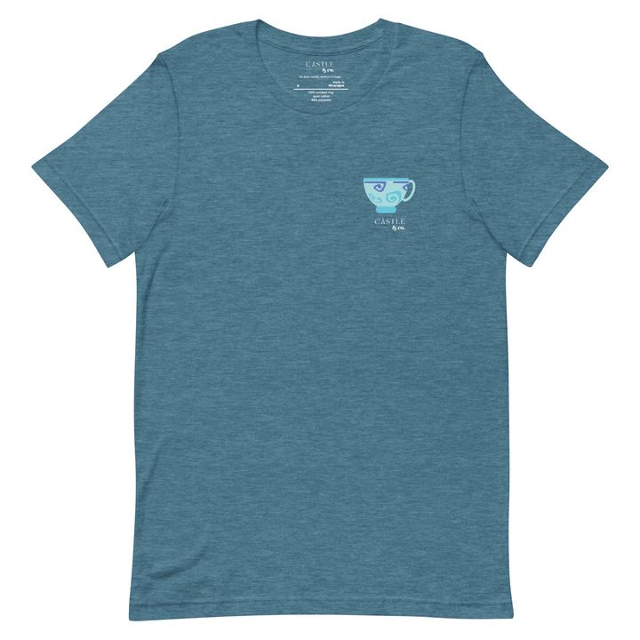 Blue Teacup - Unisex T-Shirt - White Logo, view 10