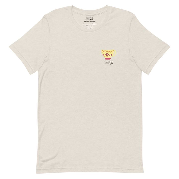 Yellow Teacup - Unisex T-Shirt - Black Logo, view 10