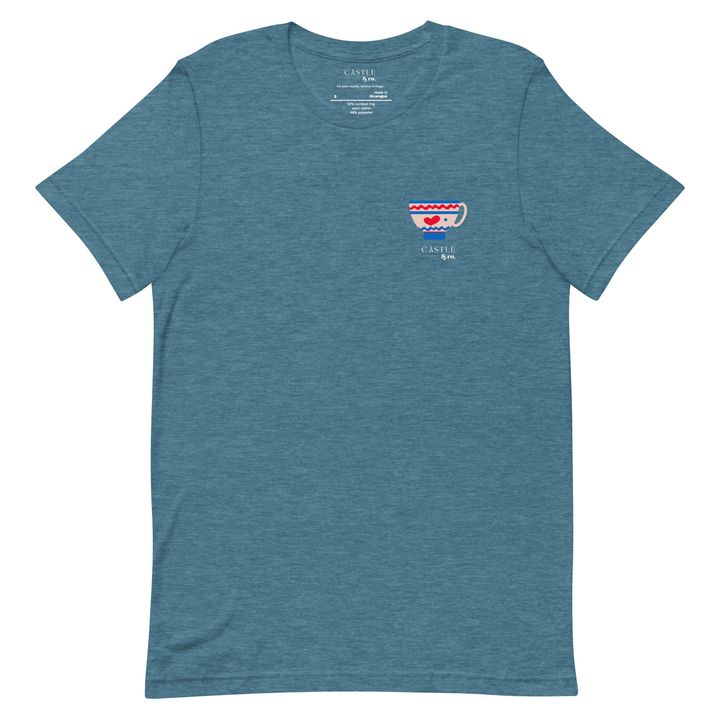 Pink Teacup - Unisex T-Shirt - White Logo, view 11