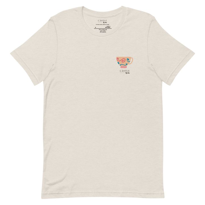 Peach Teacup - Unisex T-Shirt - Black Logo, view 11