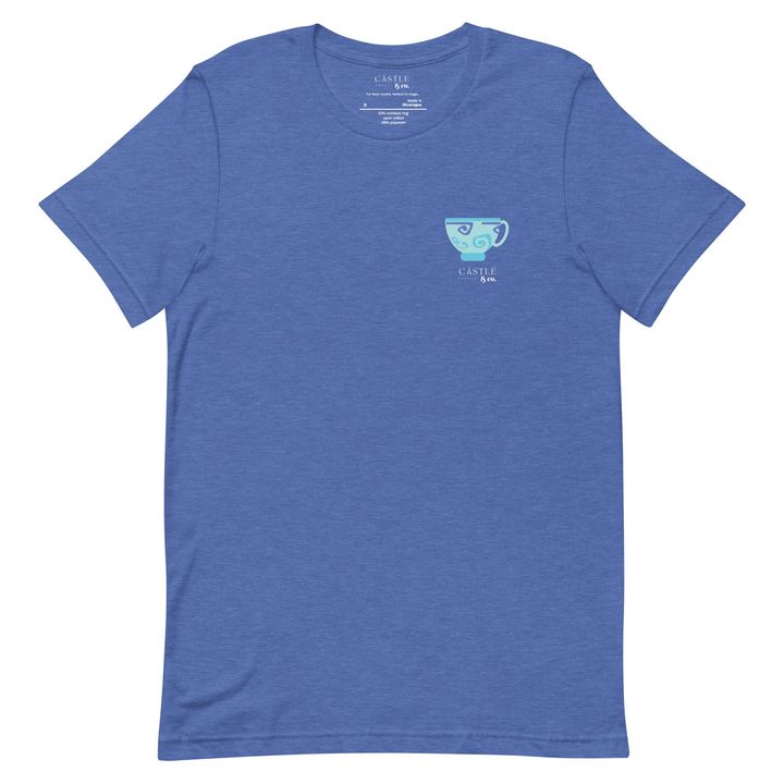 Blue Teacup - Unisex T-Shirt - White Logo, view 11