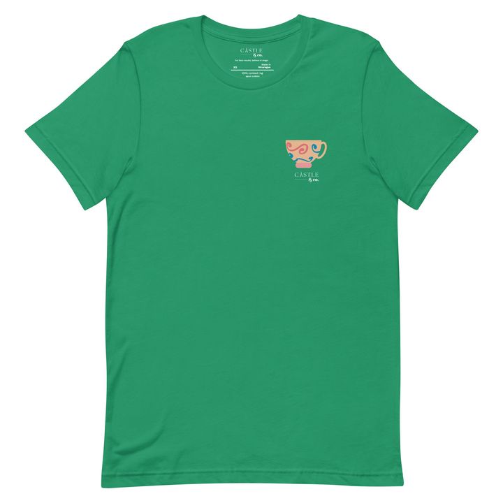 Peach Teacup - Unisex T-Shirt - White Logo, view 12