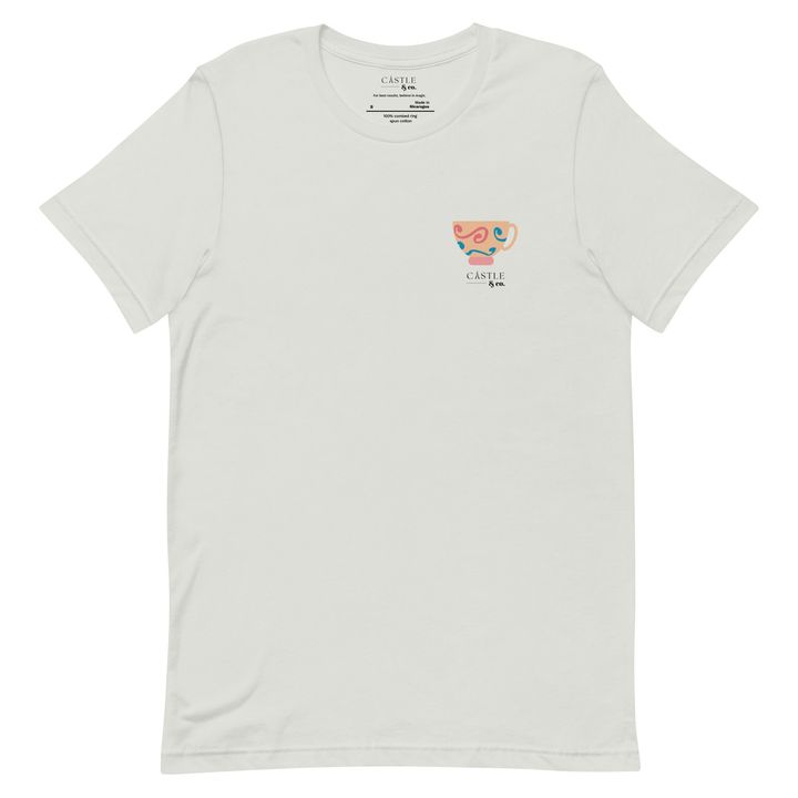 Peach Teacup - Unisex T-Shirt - Black Logo, view 13