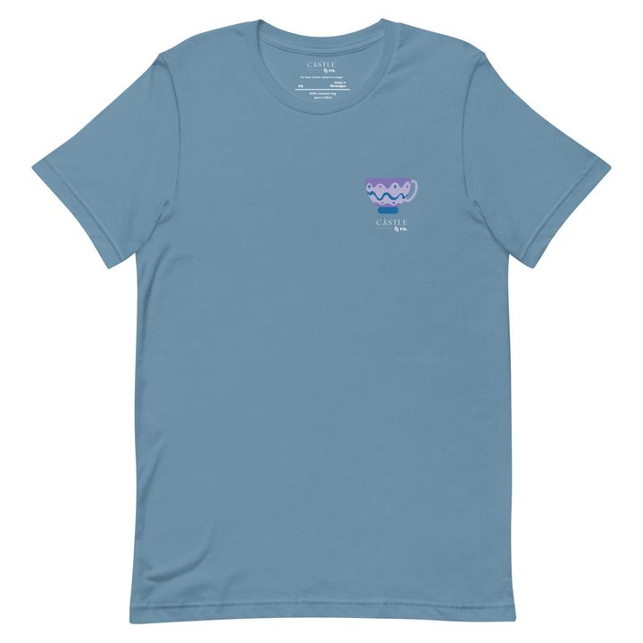 Purple Teacup - Unisex T-Shirt - White Logo, view 13