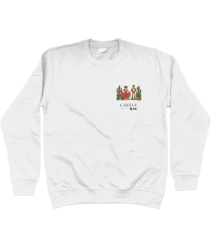Dia de los Muertos - Unisex Sweatshirt - Black Logo sweatshirt in Arctic White