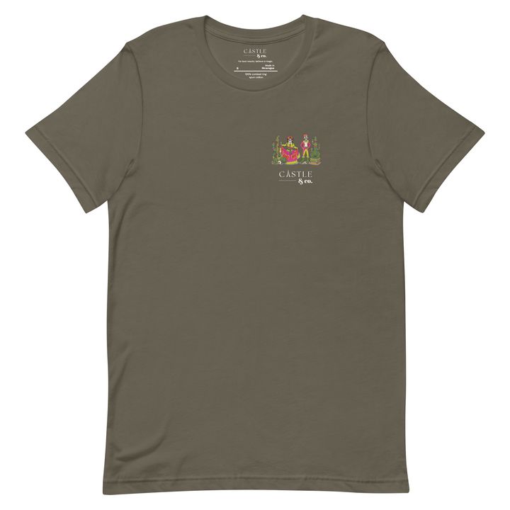 Dia de los Muertos - Unisex T-Shirt - White Logo in Army