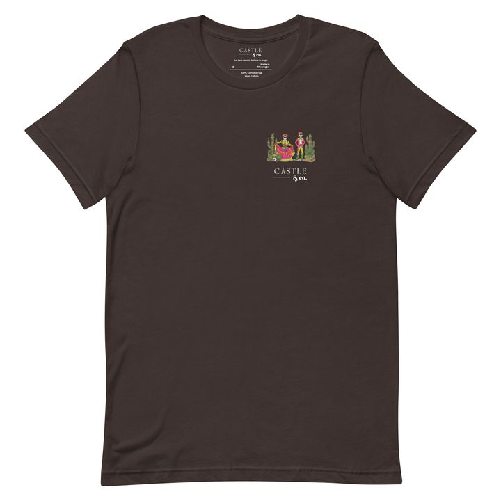 Dia de los Muertos - Unisex T-Shirt - White Logo in Brown