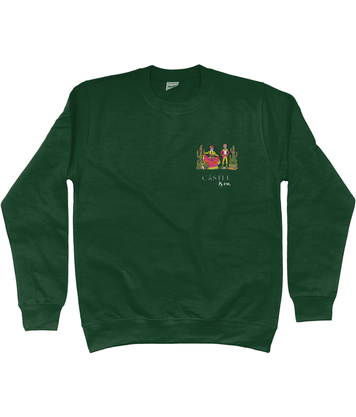 Dia de los Muertos - Unisex Sweatshirt - White Logo sweatshirt in Forest