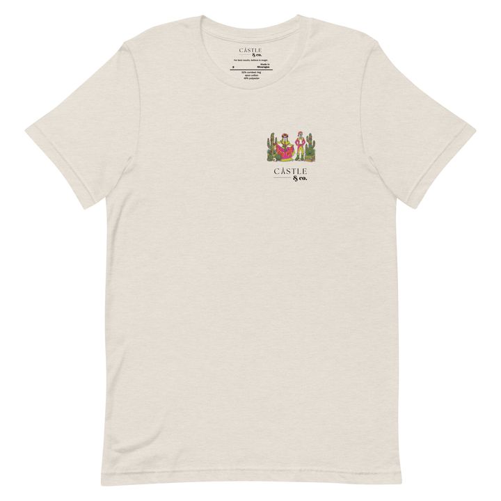 Dia de los Muertos - Unisex T-Shirt - Black Logo in Heather Dust
