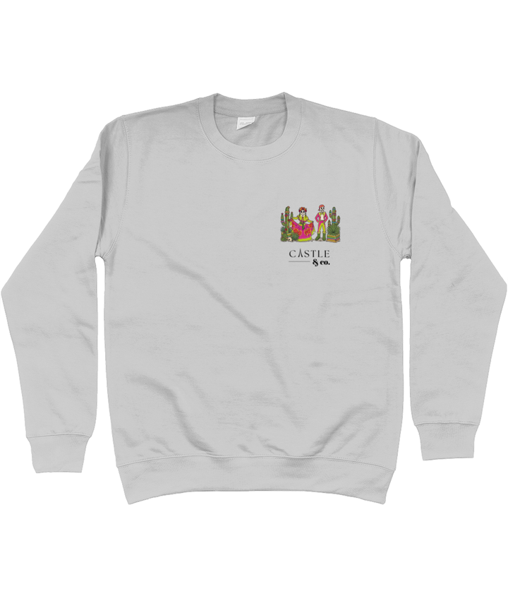 Dia de los Muertos - Unisex Sweatshirt - Black Logo sweatshirt in Heather Grey