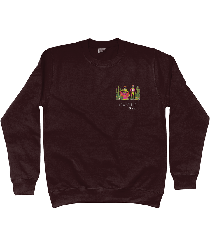 Dia de los Muertos - Unisex Sweatshirt - White Logo sweatshirt in Hot Chocolate