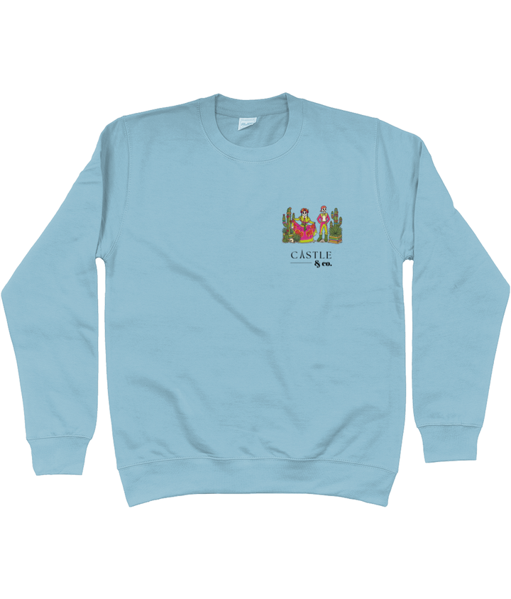 Dia de los Muertos - Unisex Sweatshirt - Black Logo sweatshirt in Ice Blue