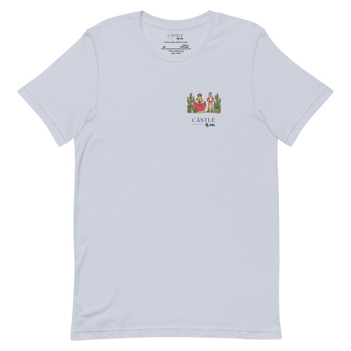 Dia de los Muertos - Unisex T-Shirt - Black Logo in Light Blue