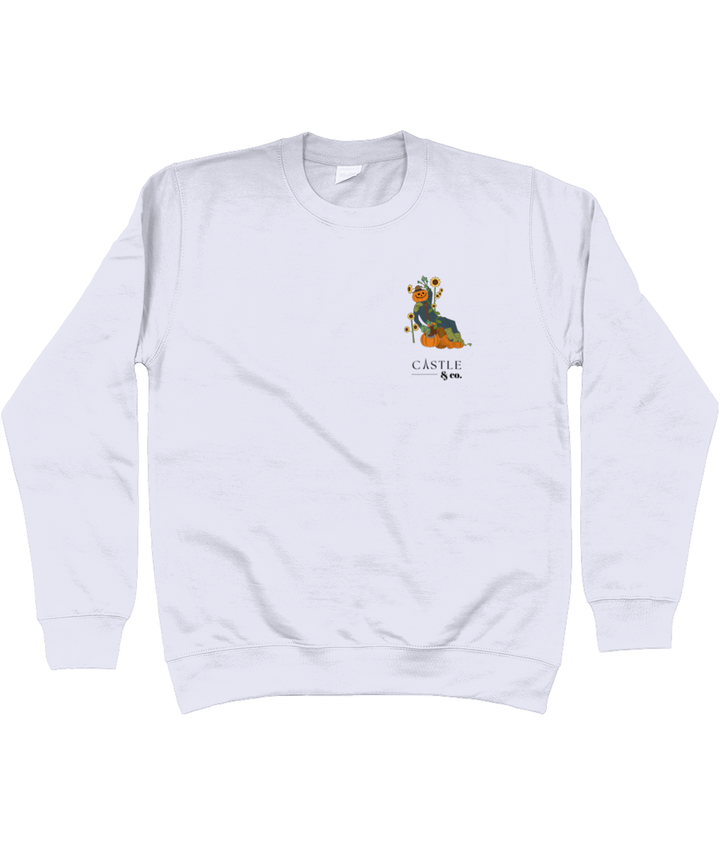 Halloween Pumpkin Man - Unisex Sweatshirt - Black Logo in Moondust Grey